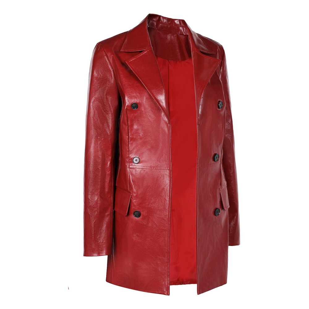 2024 Madame Web Cassandra Webb&nbsp;Women Leather Coat Suit Cosplay Costume Halloween Carnival Outfit
