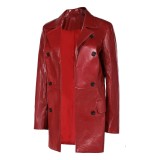 2024 Madame Web Cassandra Webb&nbsp;Women Leather Coat Suit Cosplay Costume Halloween Carnival Outfit