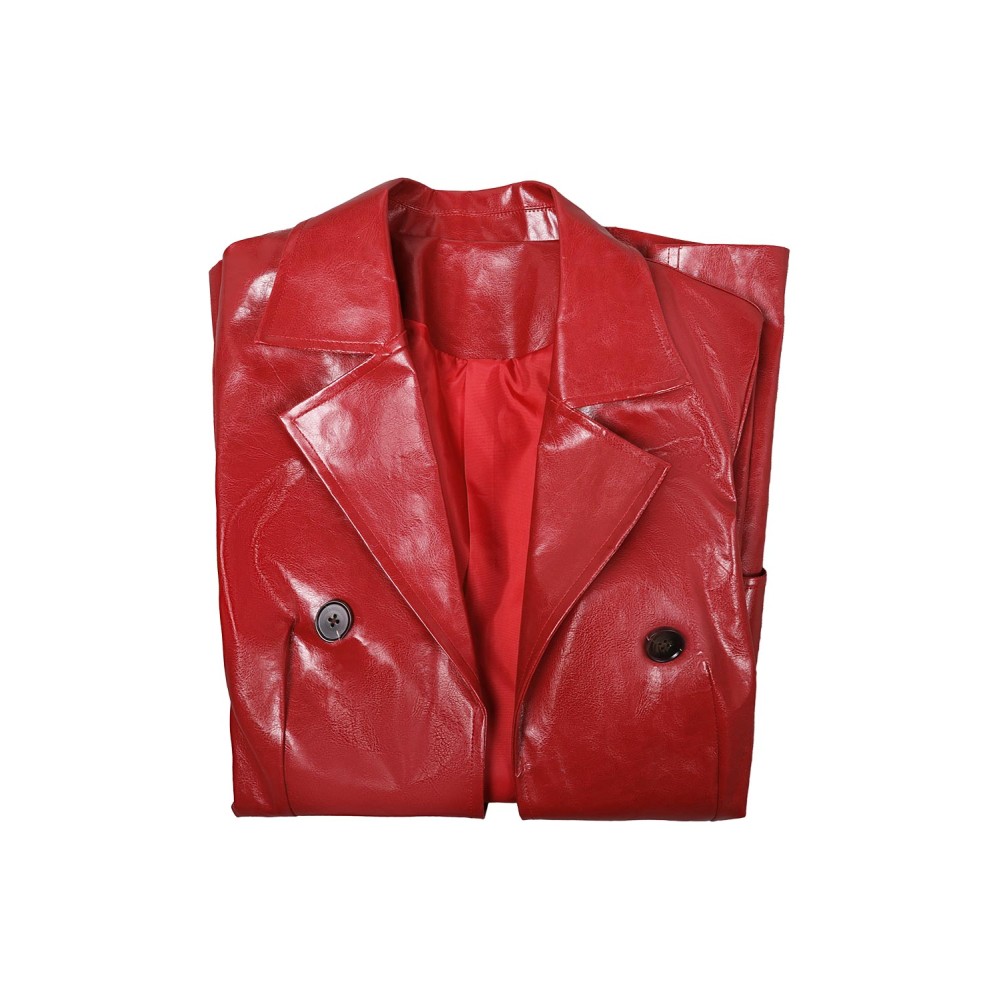 2024 Madame Web Cassandra Webb&nbsp;Women Leather Coat Suit Cosplay Costume Halloween Carnival Outfit