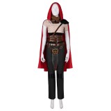 2024 Furiosa: A Mad Max Saga Furiosa Full Set With Red Cloak Suit Cosplay Costume Halloween Carnival Outfit