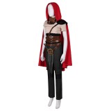 2024 Furiosa: A Mad Max Saga Furiosa Full Set With Red Cloak Suit Cosplay Costume Halloween Carnival Outfit
