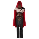2024 Furiosa: A Mad Max Saga Furiosa Full Set With Red Cloak Suit Cosplay Costume Halloween Carnival Outfit