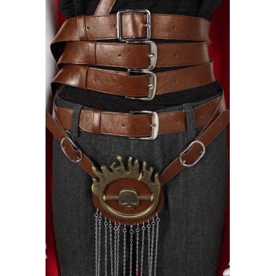 2024 Furiosa: A Mad Max Saga Furiosa Full Set With Red Cloak Suit Cosplay Costume Halloween Carnival Outfit