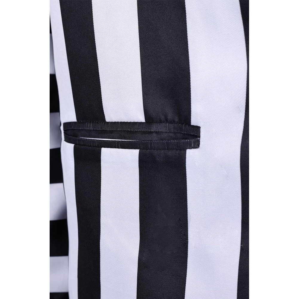 2024 Beetlejuice Beetlejuice Striped Suit Cosplay Costume Halloween Carnival Outfit