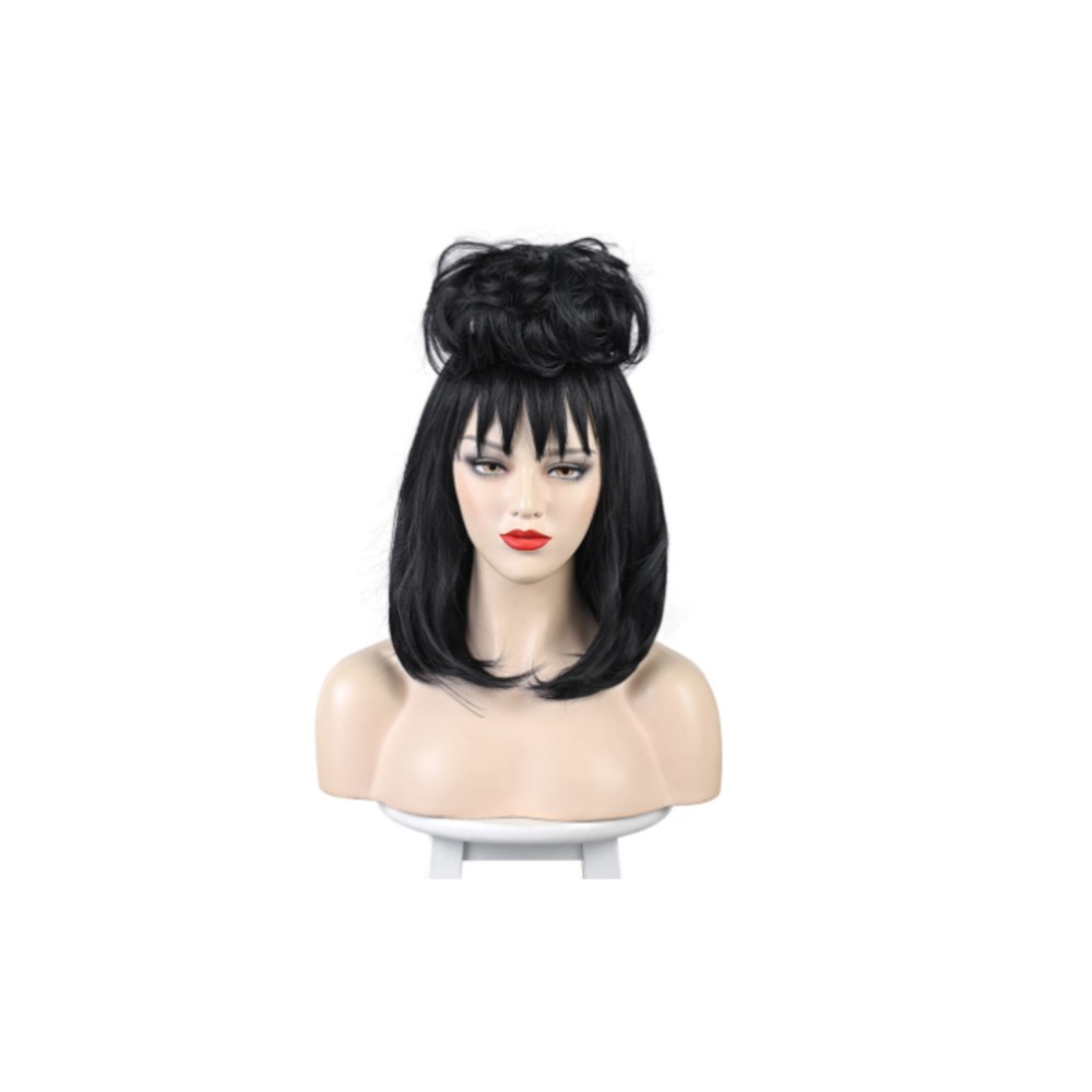 2024 Beetlejuice 2 Beetlejuice Lydia Deetz Wig Heat Resistant Synthetic Hair Accessories Cosplay Costume Halloween Carnival