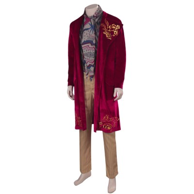 Wonka 2023 Wonka Suit Cosplay Costume Halloween Carnival Outfit