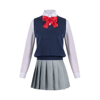 2.5 Dimensional Seduction Ririsa Amano Women JK Uniform Suit Cosplay Costume Halloween Carnival Outfit