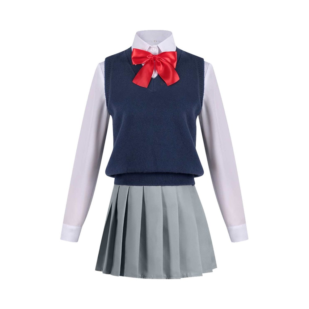 2.5 Dimensional Seduction Ririsa Amano Women JK Uniform Suit Cosplay Costume Halloween Carnival Outfit