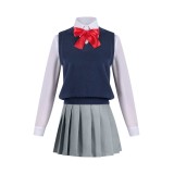 2.5 Dimensional Seduction Ririsa Amano Women JK Uniform Suit Cosplay Costume Halloween Carnival Outfit