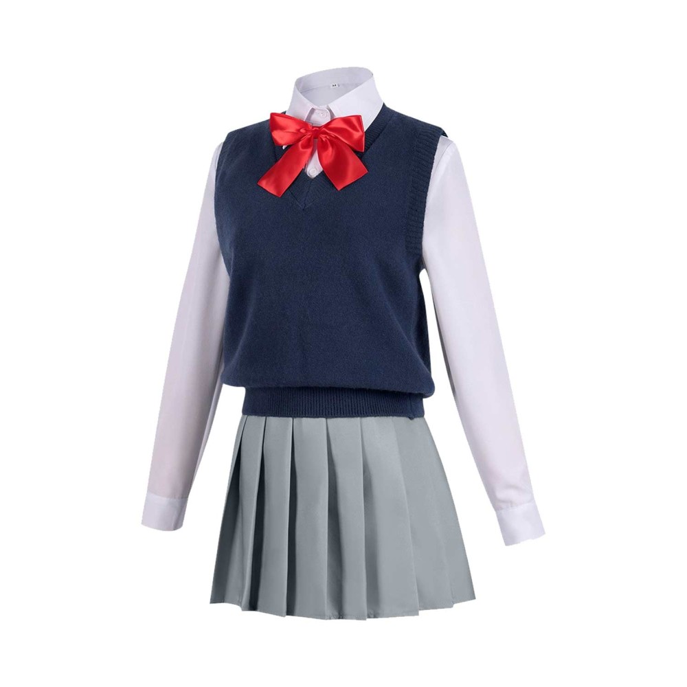 2.5 Dimensional Seduction Ririsa Amano Women JK Uniform Suit Cosplay Costume Halloween Carnival Outfit