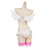 2.5 Dimensional Seduction Ririsa Amano Sexy White Lingerie Set Suit Cosplay Costume Halloween Carnival Outfit