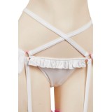2.5 Dimensional Seduction Ririsa Amano Sexy White Lingerie Set Suit Cosplay Costume Halloween Carnival Outfit