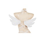 2.5 Dimensional Seduction Ririsa Amano Sexy White Lingerie Set Suit Cosplay Costume Halloween Carnival Outfit