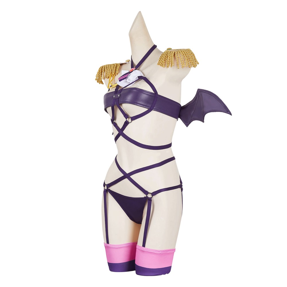 2.5 Dimensional Seduction Mikari Tachibana Sexy Purple Lingerie Set Suit Cosplay Costume Halloween Carnival Outfit