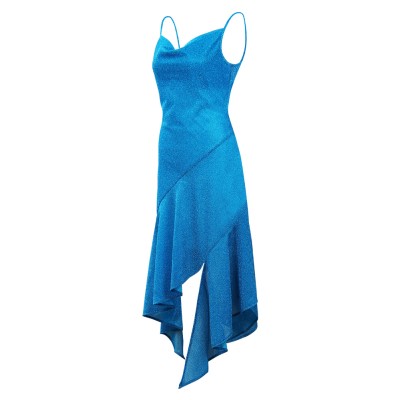 1970S Vintage Disco Dress Asymmetric Slip Dress Suit Cosplay Costume Halloween Carnival