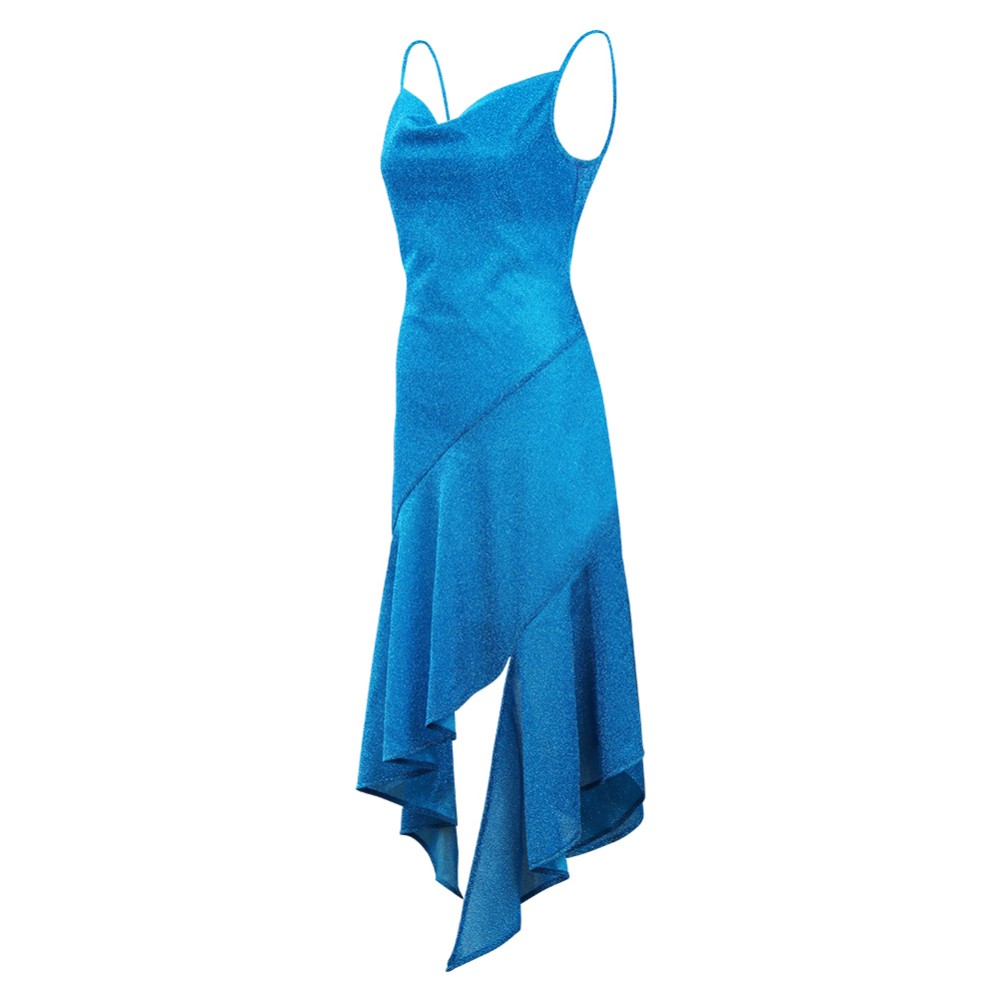 1970S Vintage Disco Dress Asymmetric Slip Dress Suit Cosplay Costume Halloween Carnival