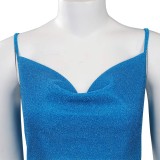 1970S Vintage Disco Dress Asymmetric Slip Dress Suit Cosplay Costume Halloween Carnival