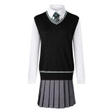 Slytherin Cosplay Costume for Adults, Women, Girls, and Kids – Wizard Magic Robe Halloween Carnival Outfit