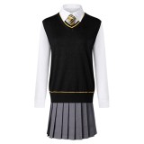Hufflepuff Cosplay Costume for Adults, Women, Girls, and Kids – Wizard Magic Robe Halloween Carnival Outfit
