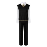 Hufflepuff Cosplay Costume for Adults, Men and Kids – Wizard Magic Robe for Halloween, Carnival and Christmas