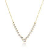 925 Sterling Silver Retro Water Drop Zircon Pendant Clavicle Chain Necklace