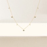 925 Sterling Silver Blue Evil Eye Pendant Necklace Diamond