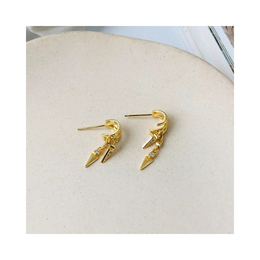 925 Sterling Silver Tassel Chain Stud Earrings