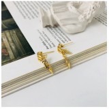 925 Sterling Silver Tassel Chain Stud Earrings