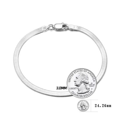 925 Sterling Silver Snake Chain Bracelet