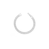 Simple Zircon Chain Gold and Silver Elegant Bracelet