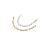 Simple Zircon Chain Gold and Silver Elegant Bracelet