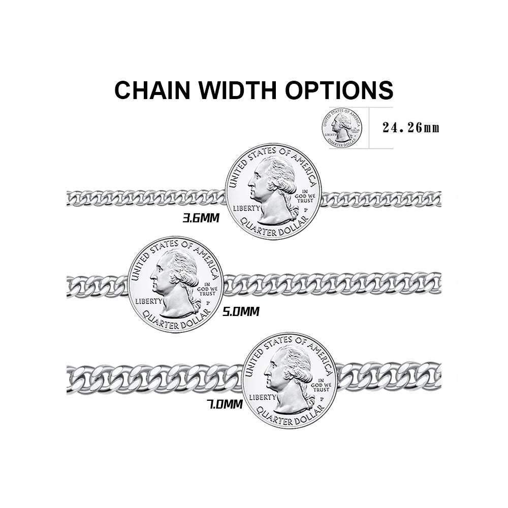 Silver Bracelet 925 Sterling Chunky Cuban Link Chain Bracelet
