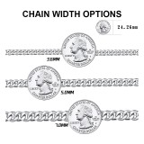 Silver Bracelet 925 Sterling Chunky Cuban Link Chain Bracelet