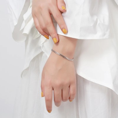 Silver Bracelet 925 Sterling Chunky Cuban Link Chain Bracelet