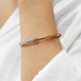 316L Twisted 2 Tones Cable Cuff Bracelets