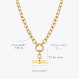 18K Gold Plated Stainless Steel Hip Hop Rock Necklace