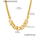 18K Pig Nose Chain Stainless Steel Necklace