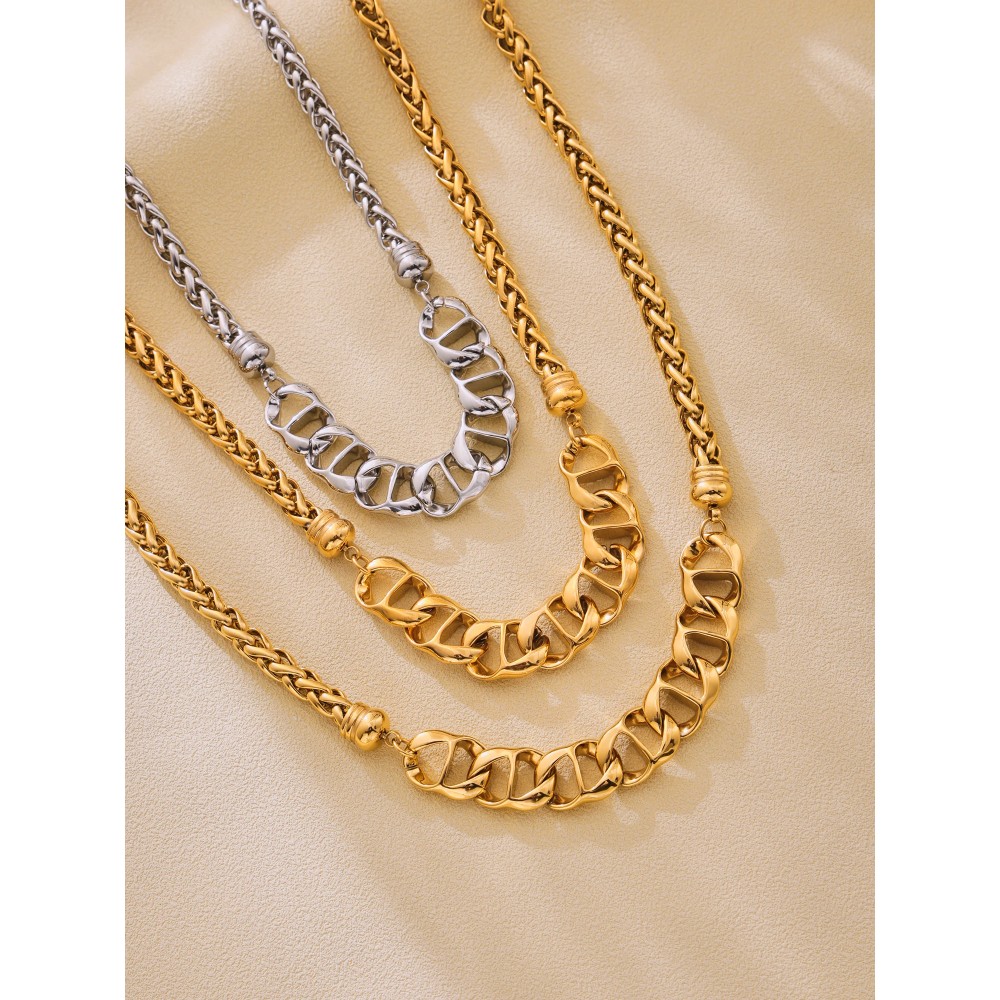 18K Pig Nose Chain Stainless Steel Necklace