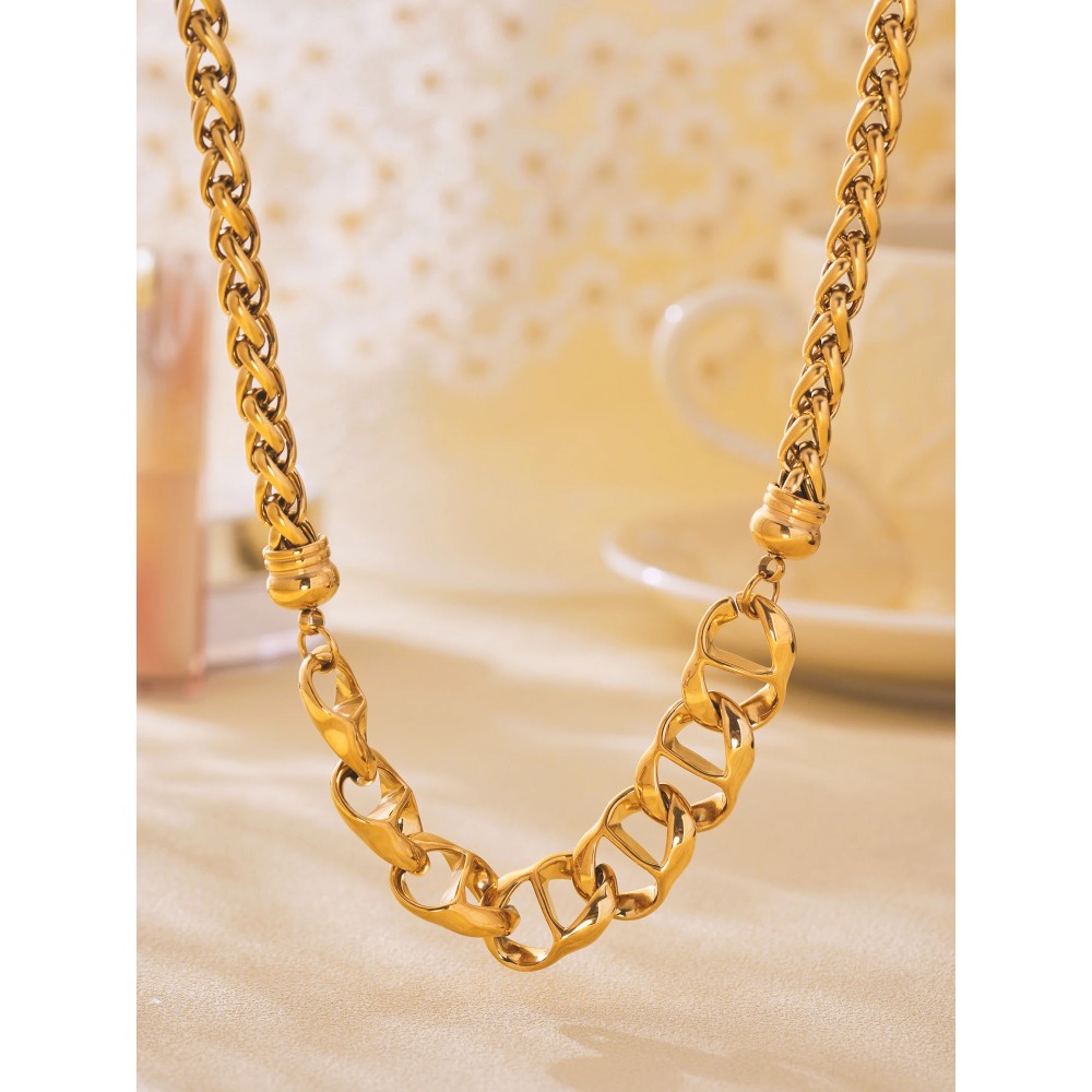 18K Pig Nose Chain Stainless Steel Necklace