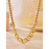 18K Pig Nose Chain Stainless Steel Necklace