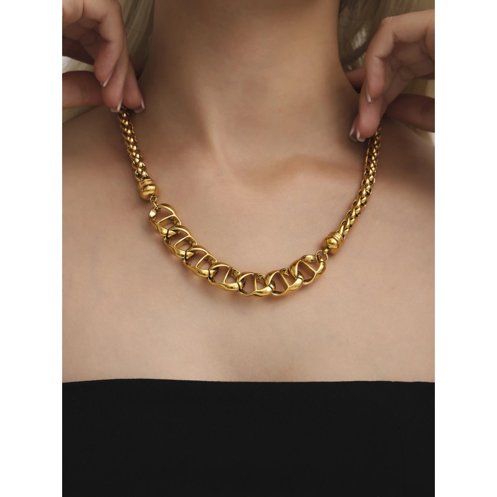 18K Pig Nose Chain Stainless Steel Necklace
